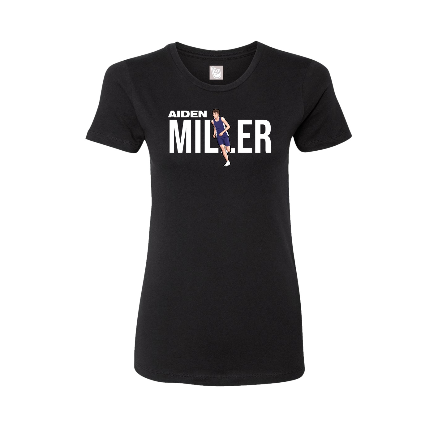Fitted Women's Tee — Player Name in Black