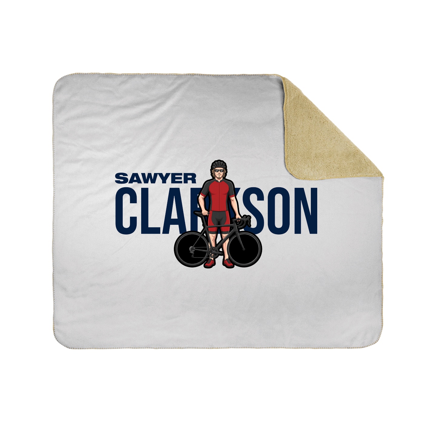 Throw Blanket — Player Name in White