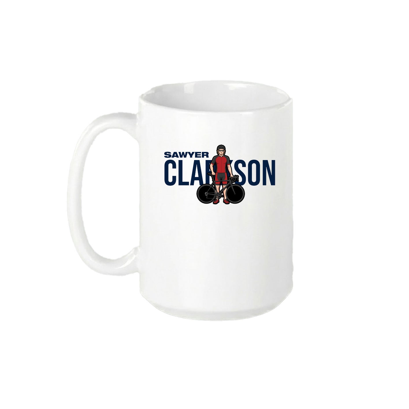 15oz Coffee Mug — Player Name in White
