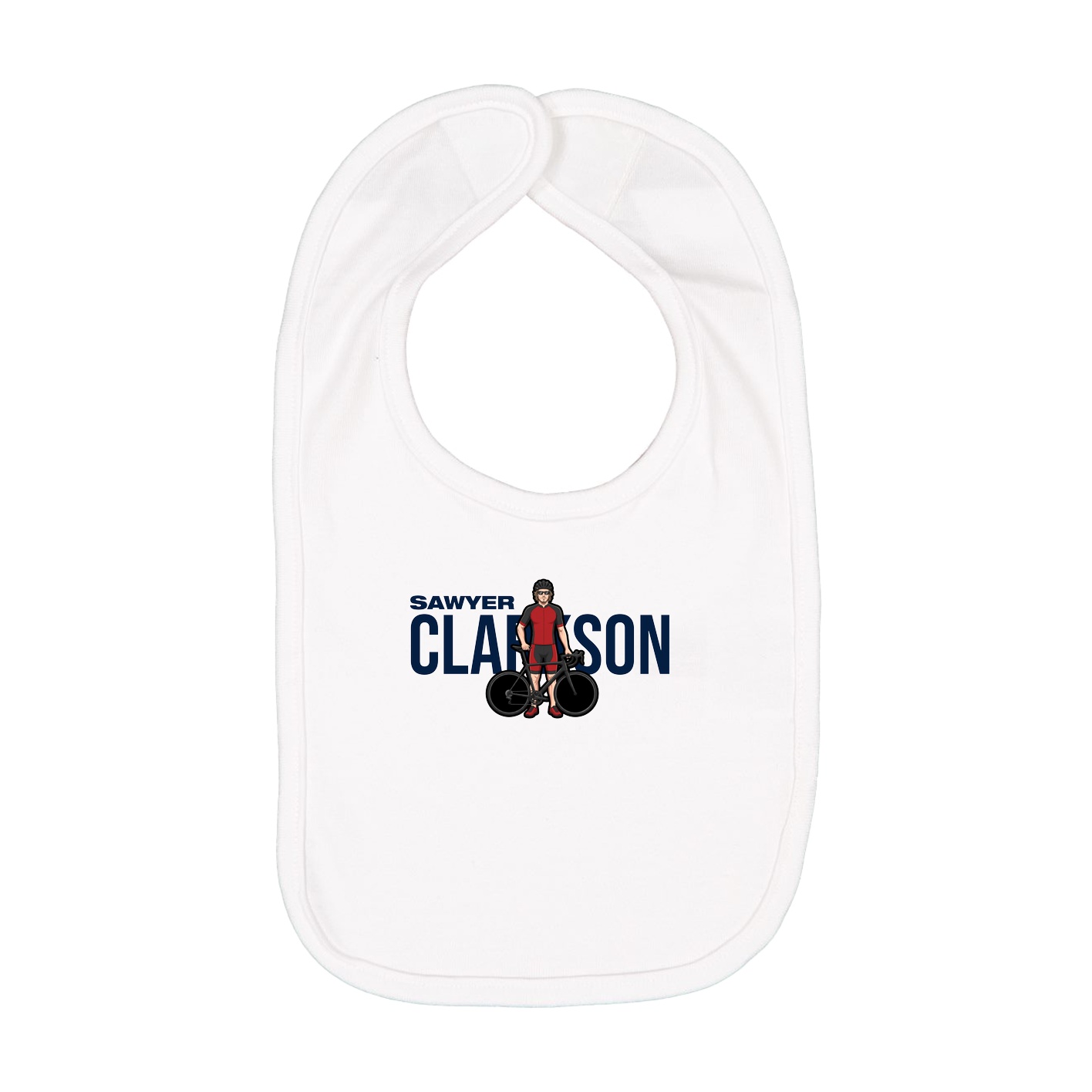 Infant Bib — Player Name in White