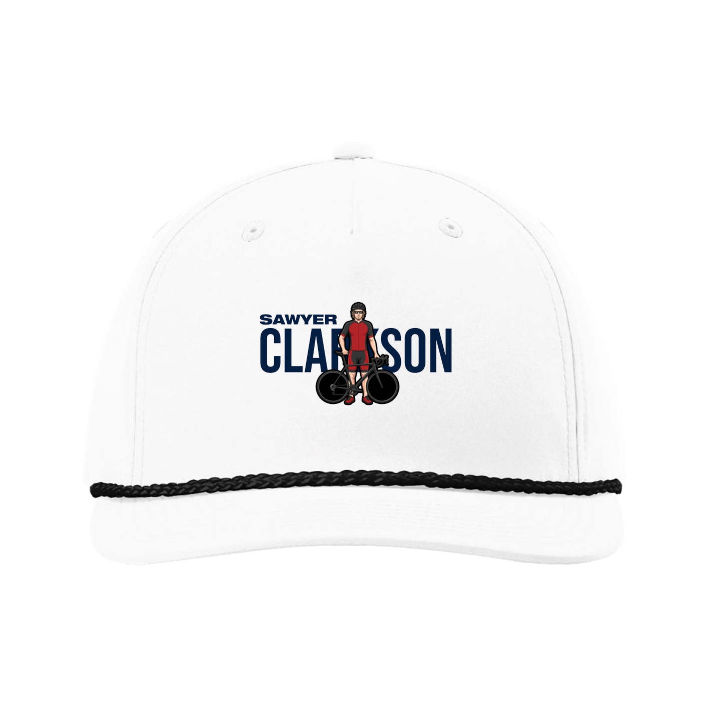 Five-Panel Classic Rope Cap — Player Name in White