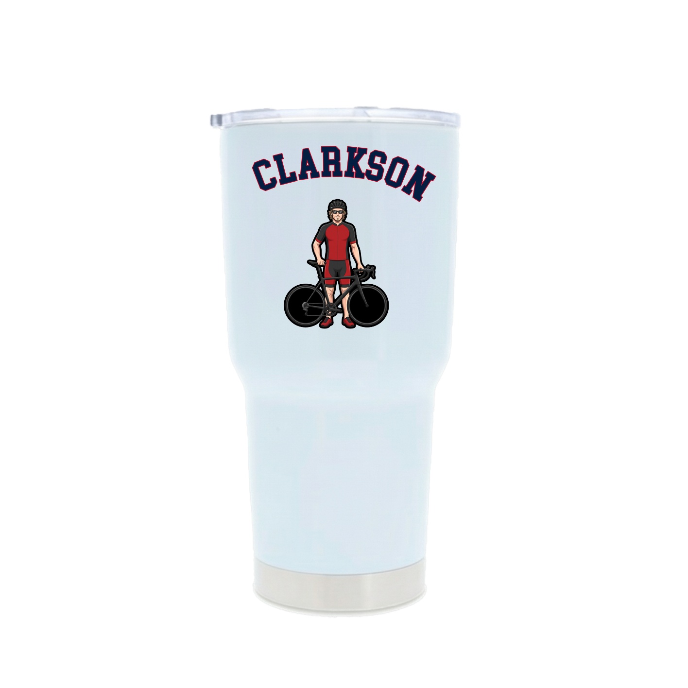 30oz Stainless Steel Tumbler — Shirsey Arch in White