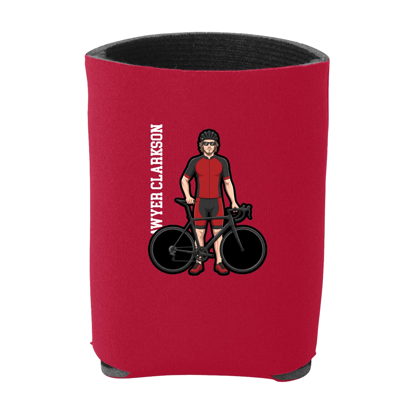 Can Holder — Name Vertical in Red