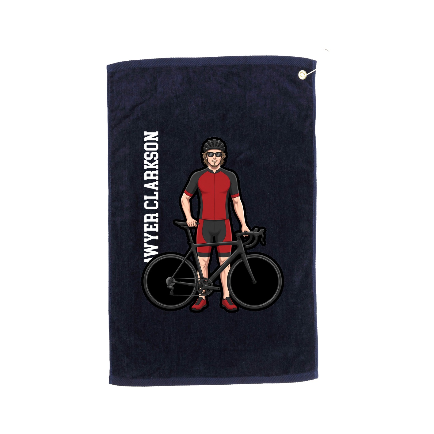 Golf Towel — Name Vertical in Navy