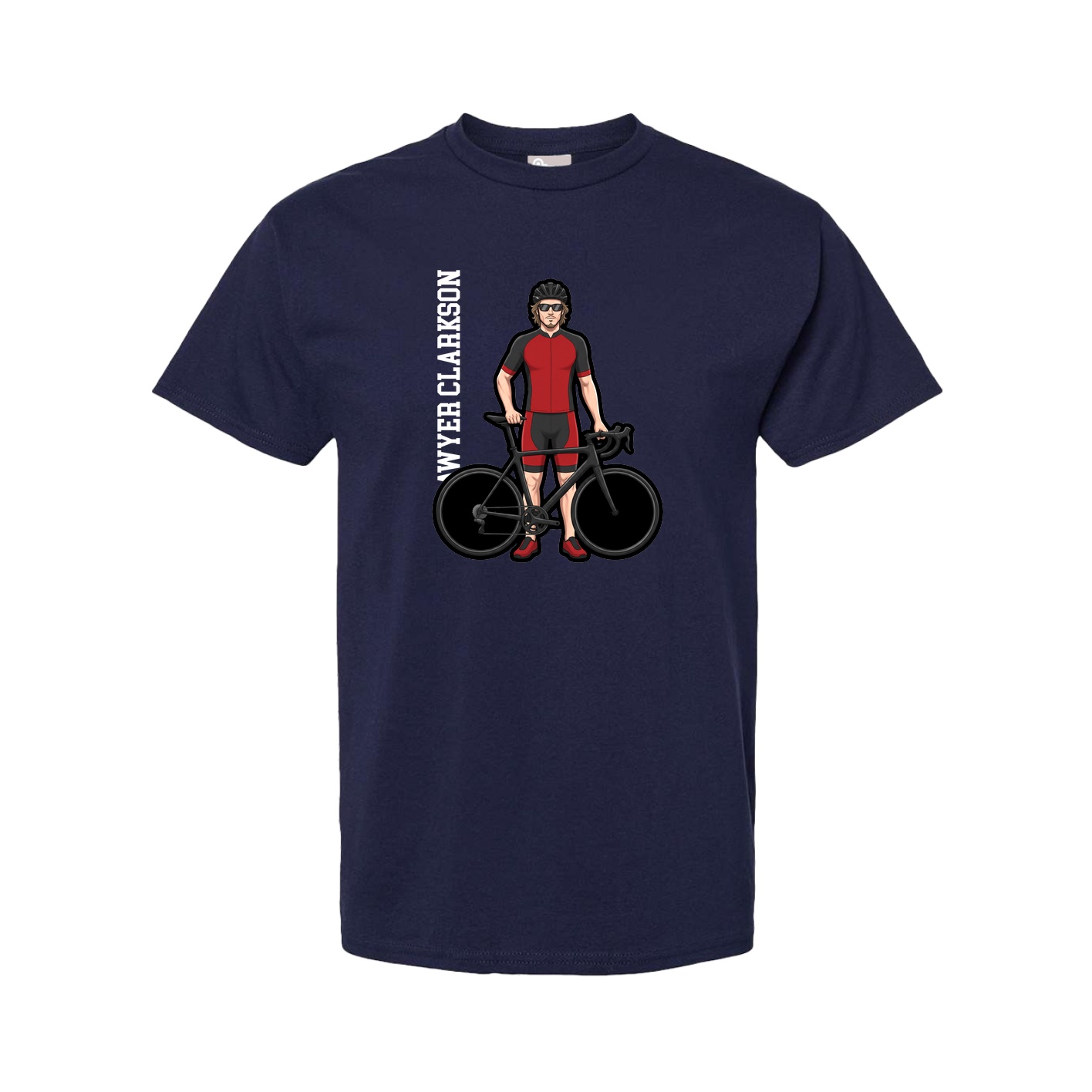 Tee — Name Vertical in Navy