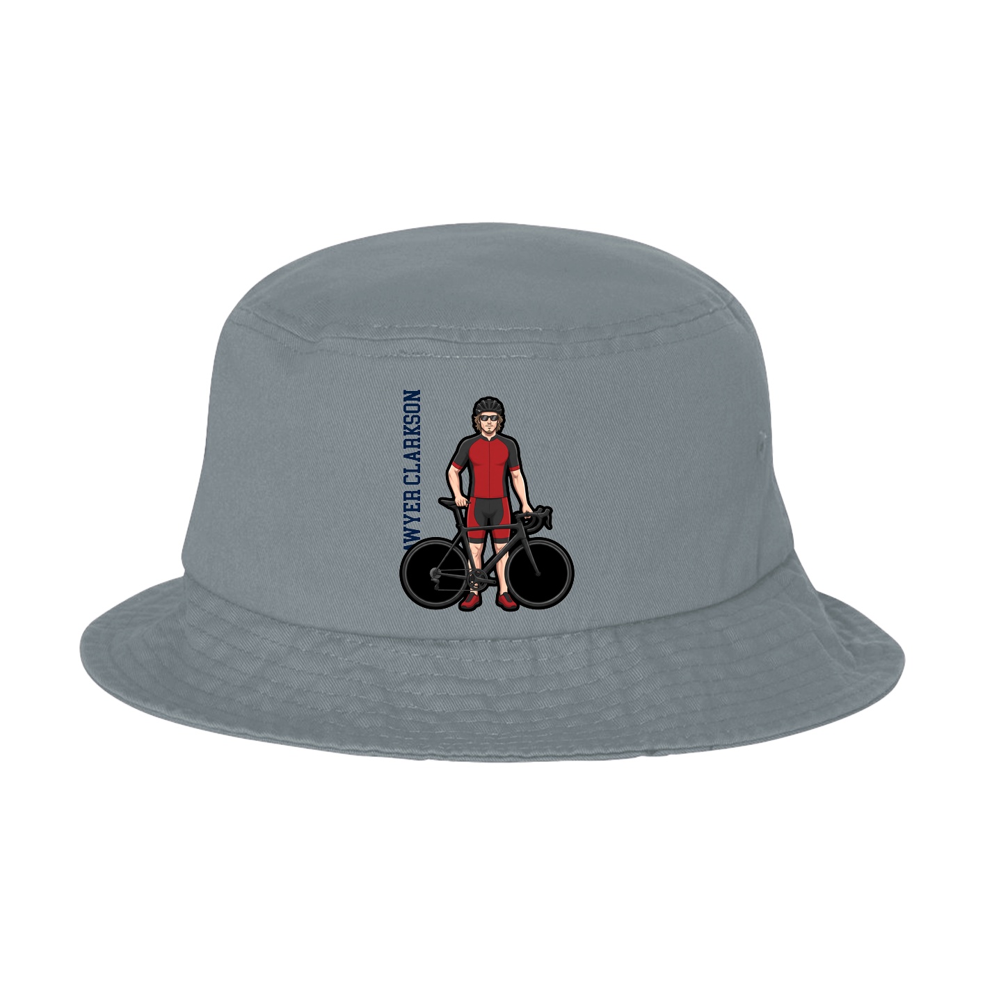 Bucket Cap — Name Vertical in Grey