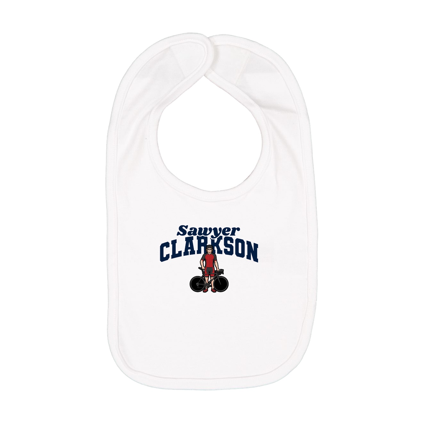 Infant Bib — Signature Arch in White