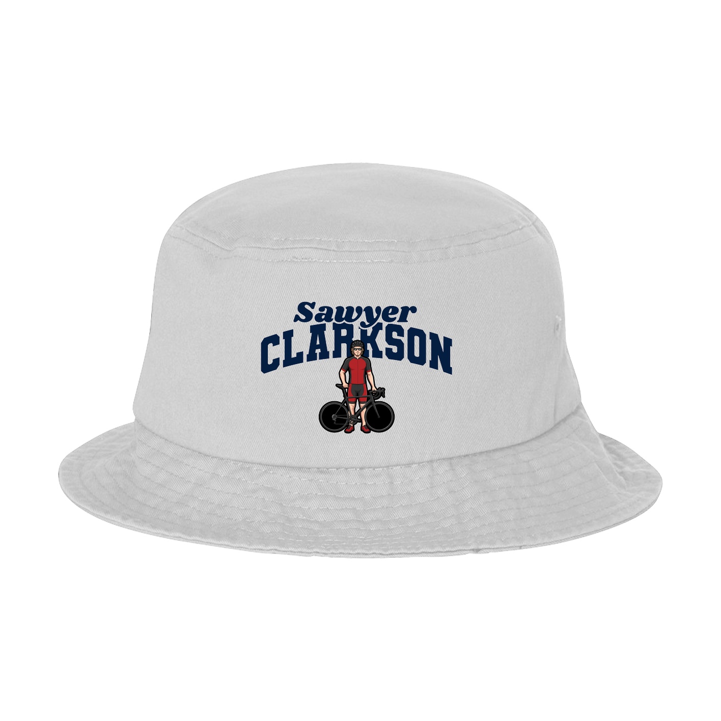 Bucket Cap — Signature Arch in White