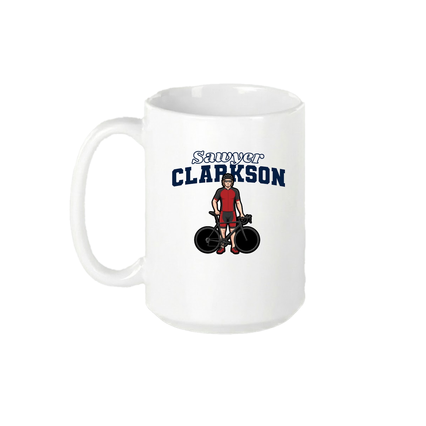 15oz Coffee Mug — Name Arch in White