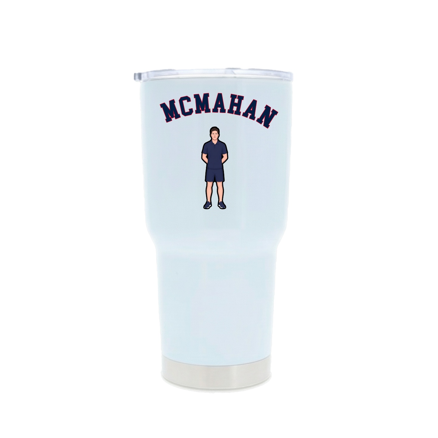 30oz Stainless Steel Tumbler — Shirsey Arch in White