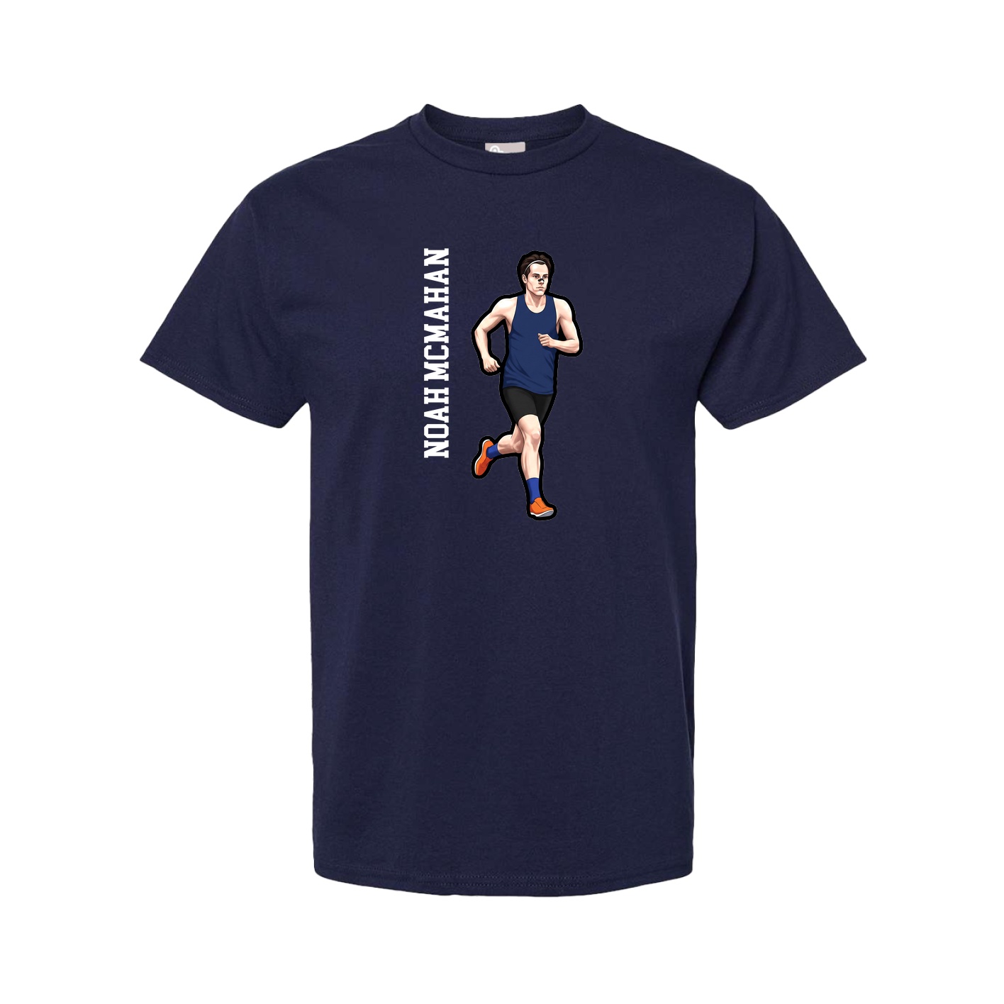 Youth Tee — Name Vertical in Navy