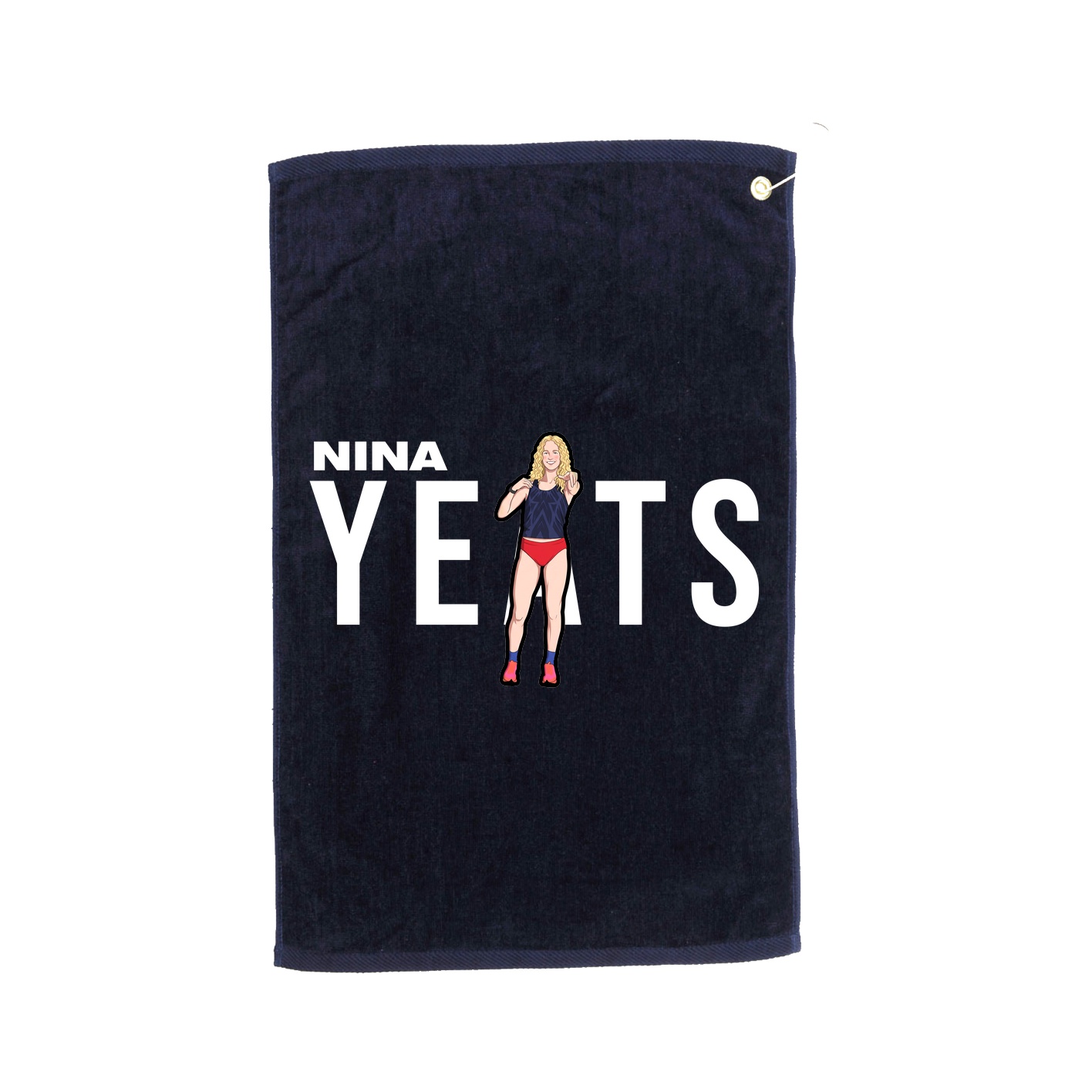 Golf Towel — Player Name in Navy