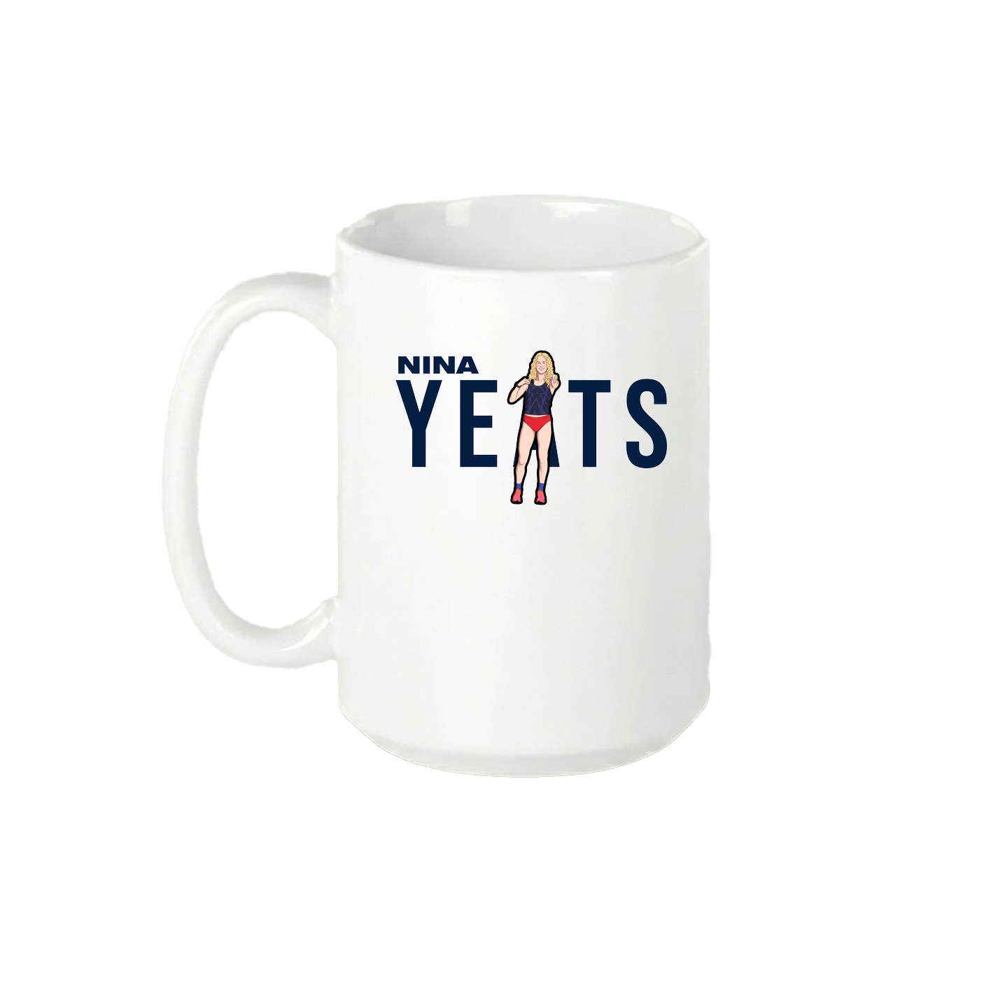 15oz Coffee Mug — Player Name in White