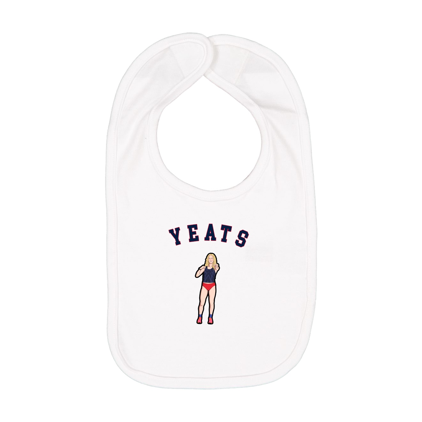 Infant Bib — Shirsey Arch in White