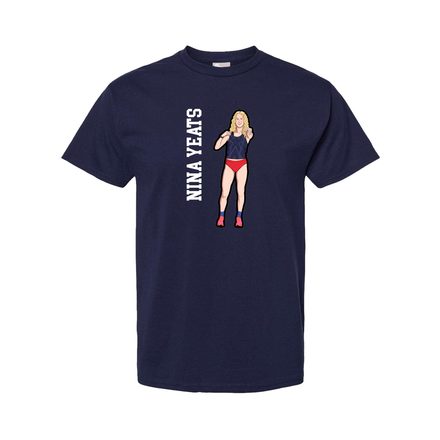 Tee — Name Vertical in Navy