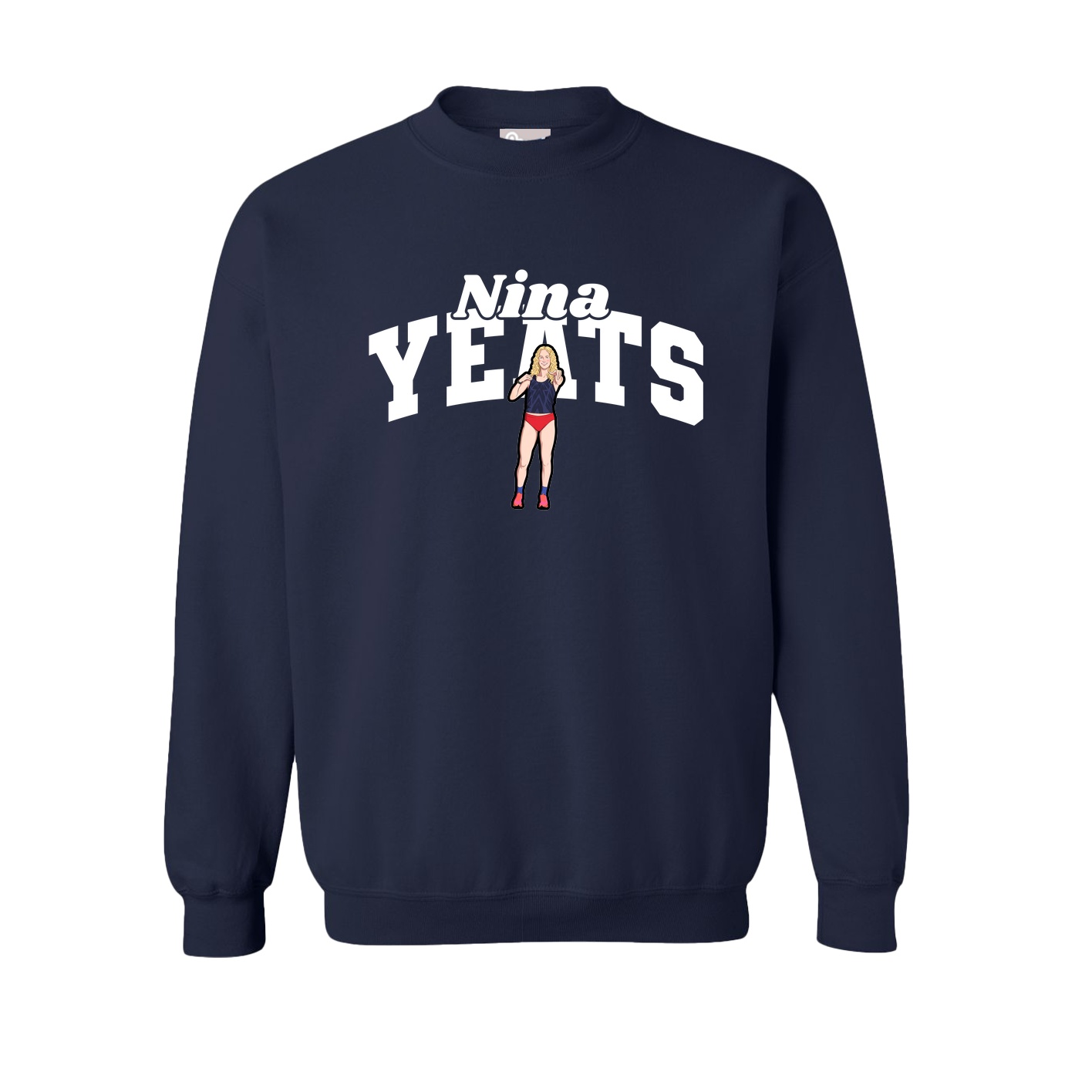 Fleece Crew — Signature Arch in Navy