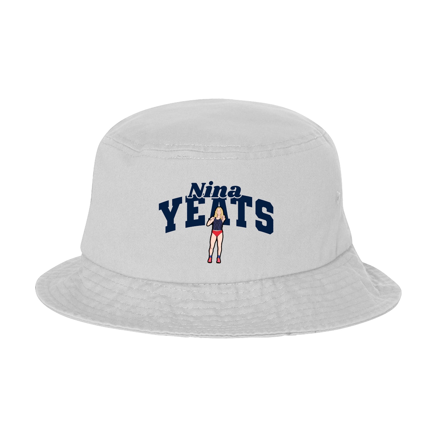 Bucket Cap — Signature Arch in White