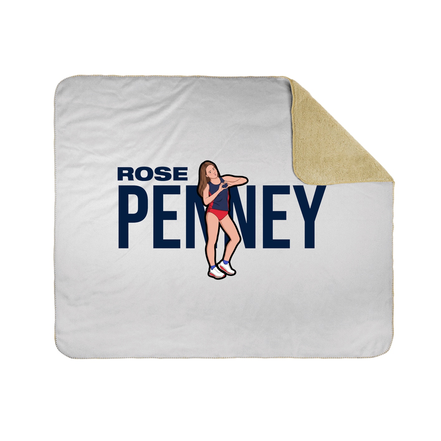 Throw Blanket — Player Name in White