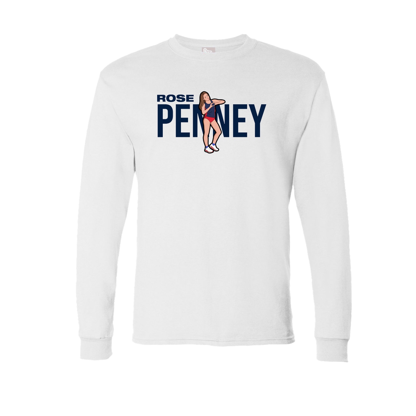 Long Sleeve Tee — Player Name in White