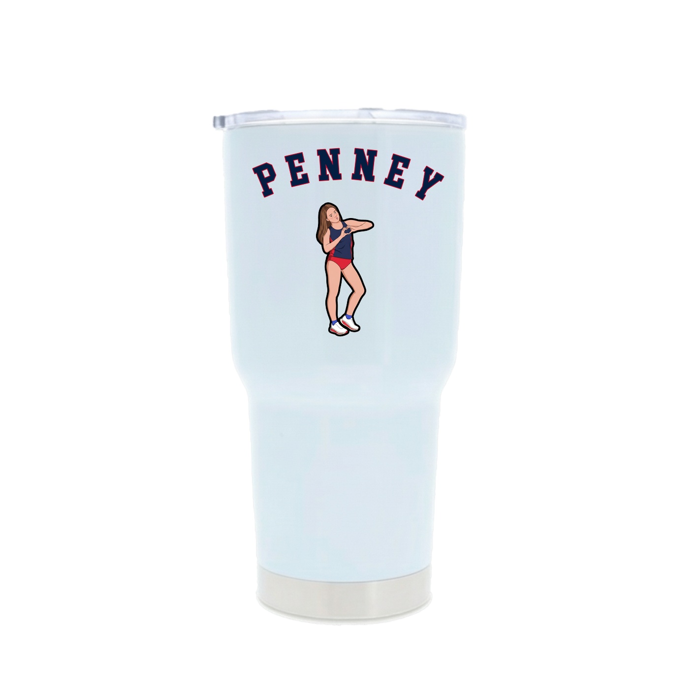 30oz Stainless Steel Tumbler — Shirsey Arch in White