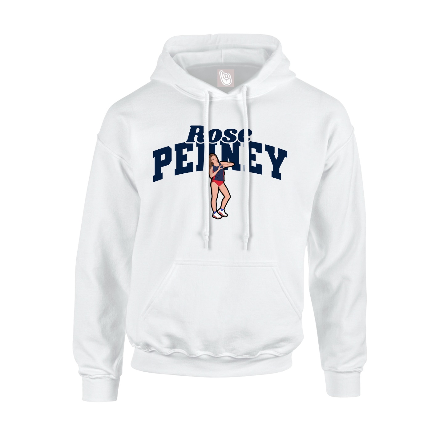 Youth Hoodie — Signature Arch in White