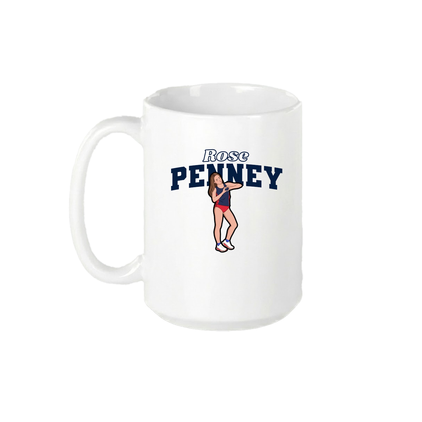 15oz Coffee Mug — Name Arch in White
