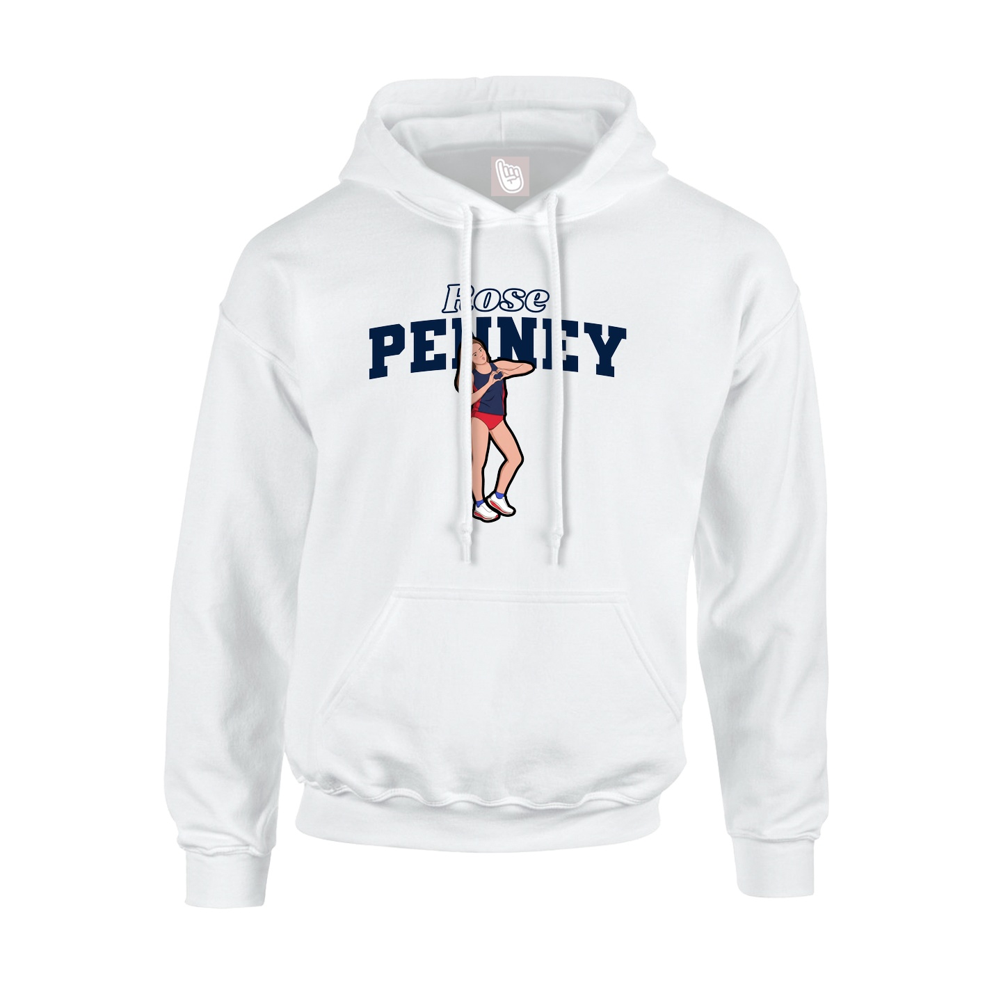 Hoodie — Name Arch in White