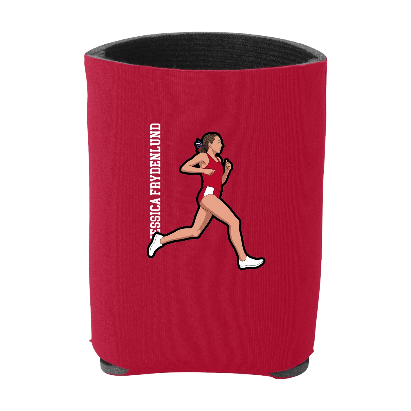 Can Holder — Name Vertical in Red