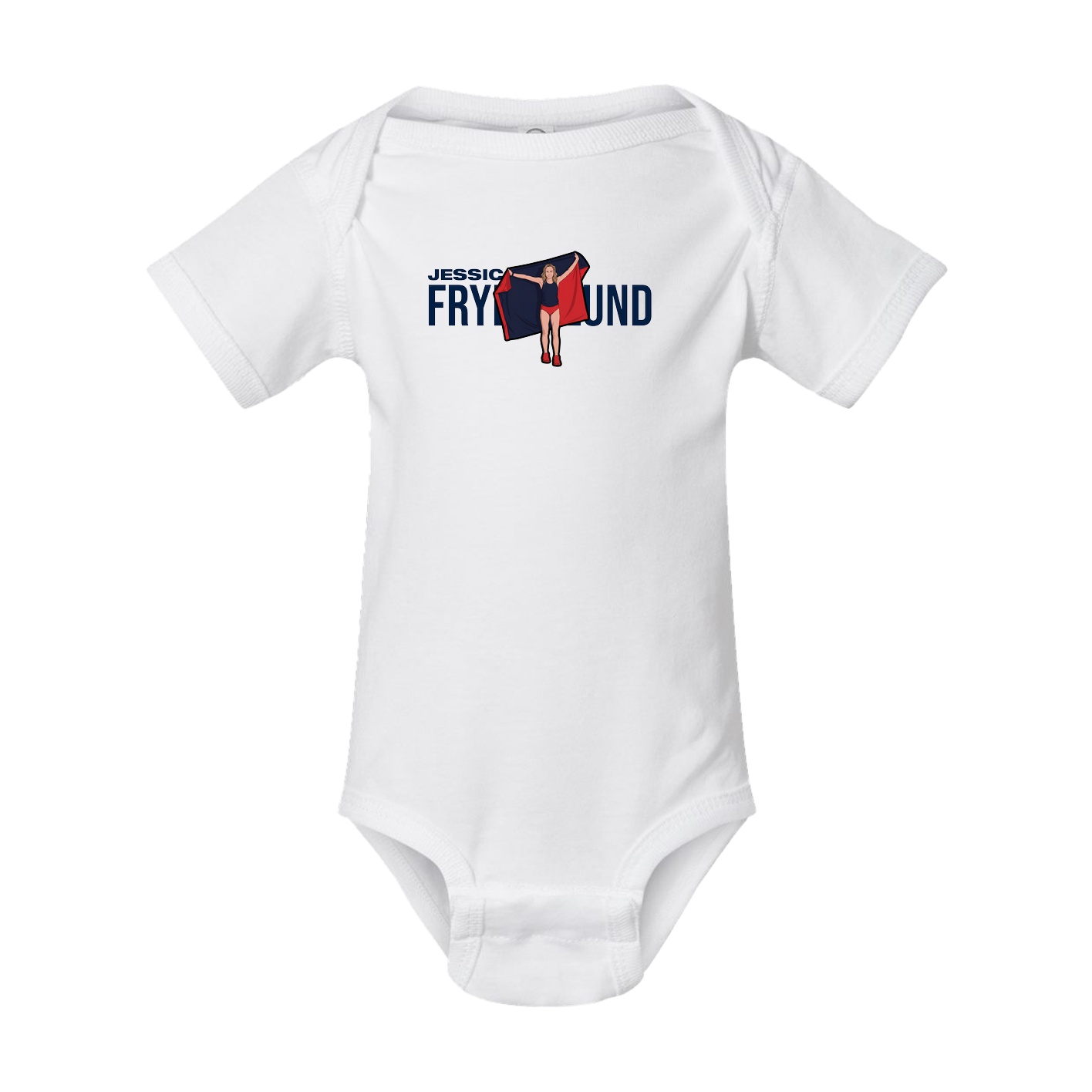 Baby Onesie — Player Name in White