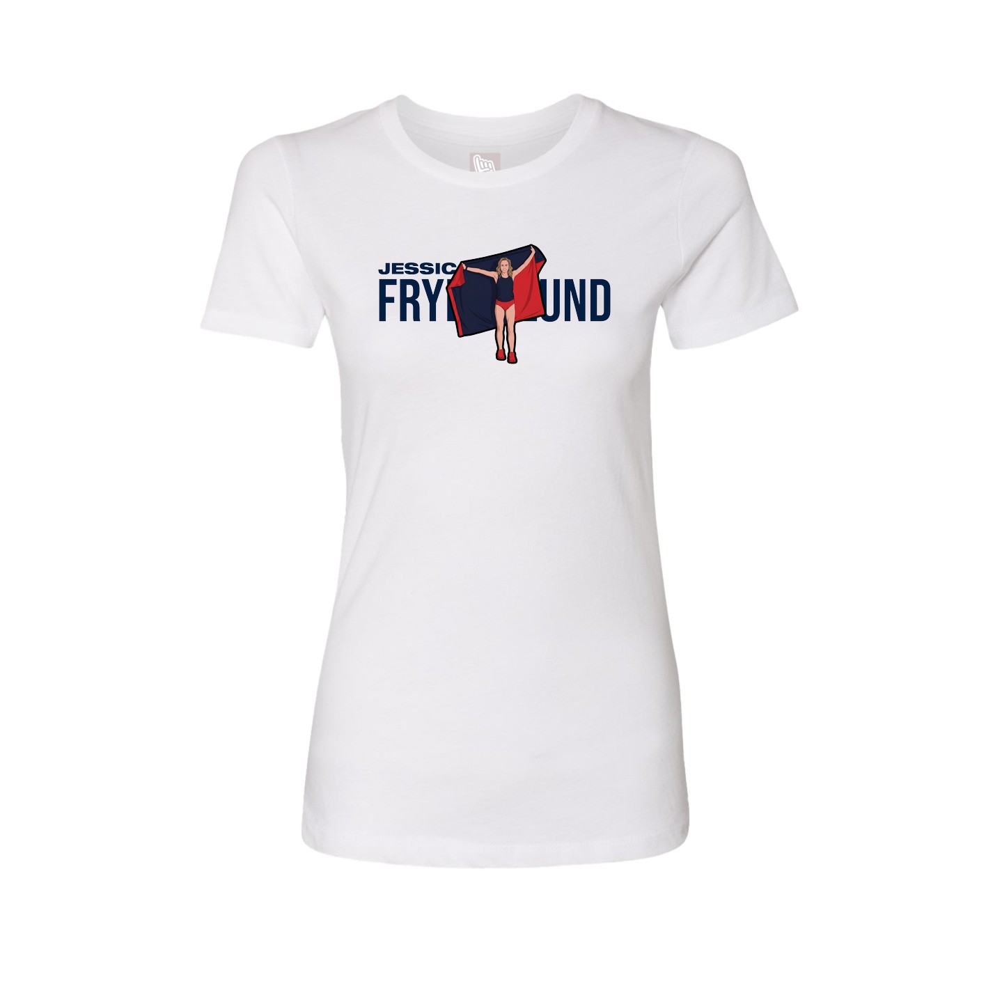 Fitted Women's Tee — Player Name in White
