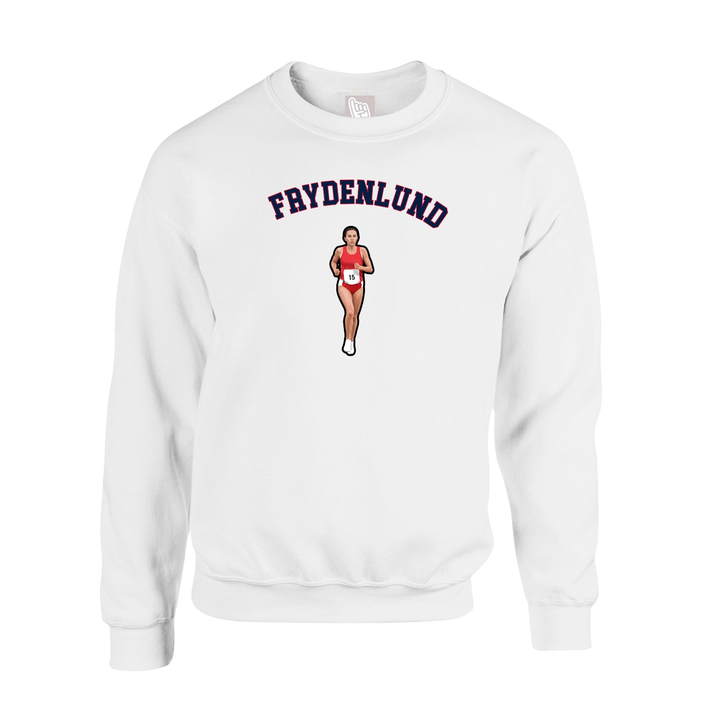 Fleece Crew — Shirsey Arch in White