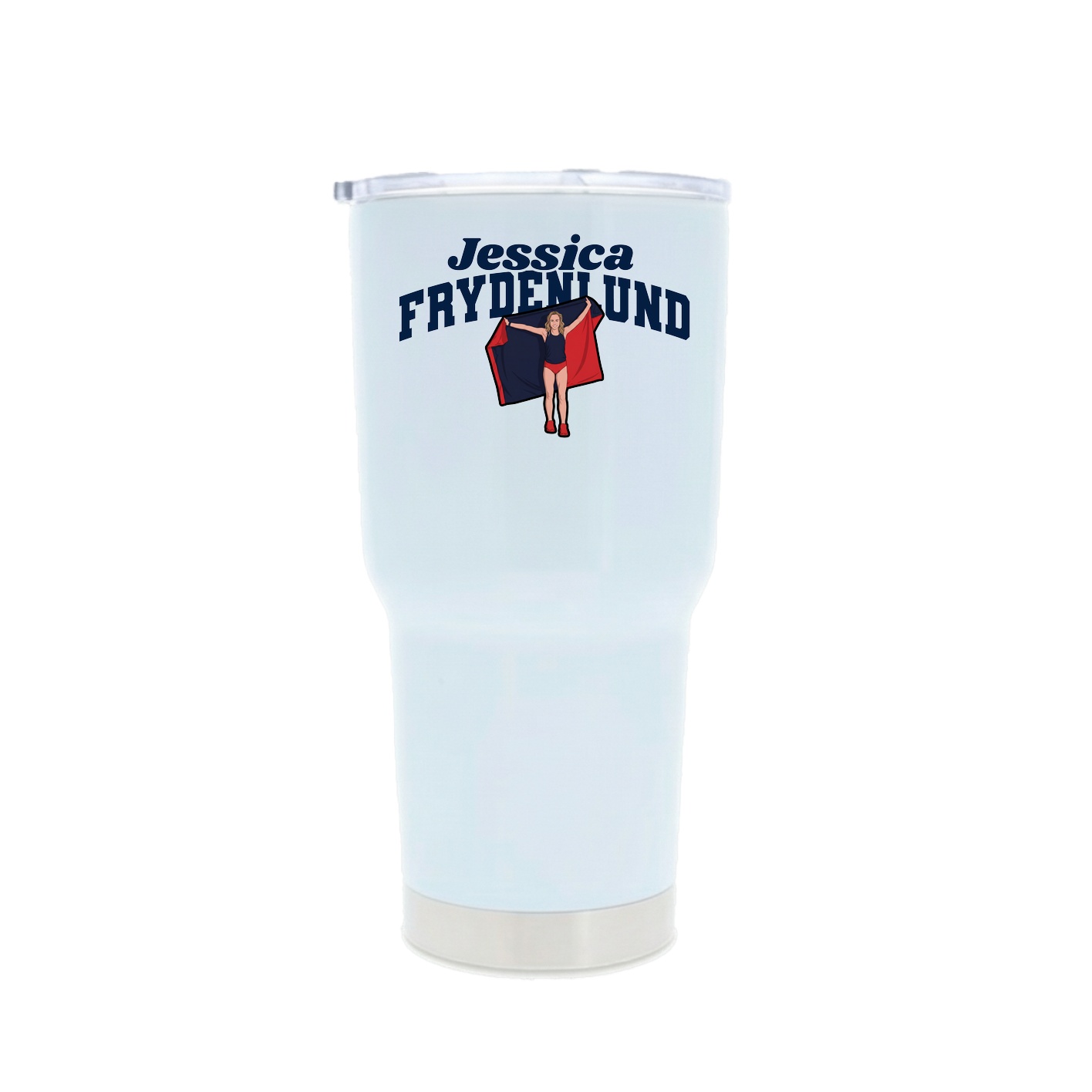 30oz Stainless Steel Tumbler — Signature Arch in White