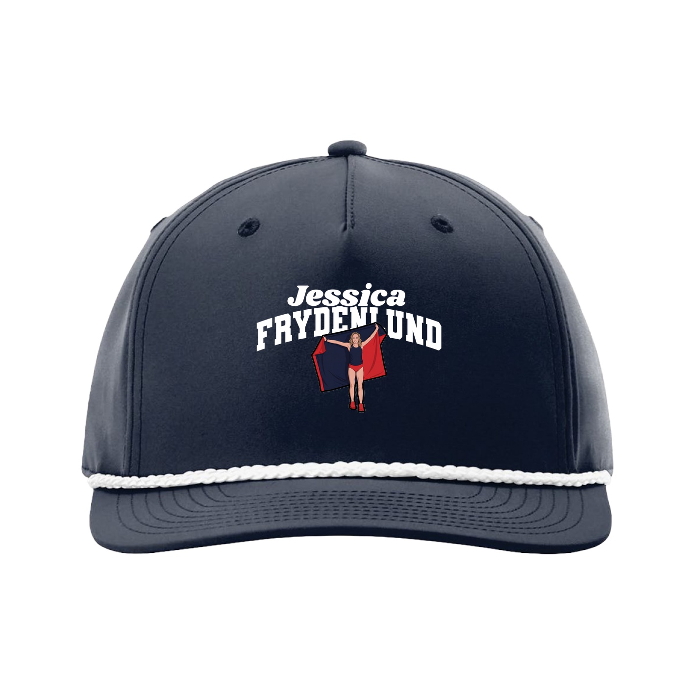 Five-Panel Classic Rope Cap — Signature Arch in Navy