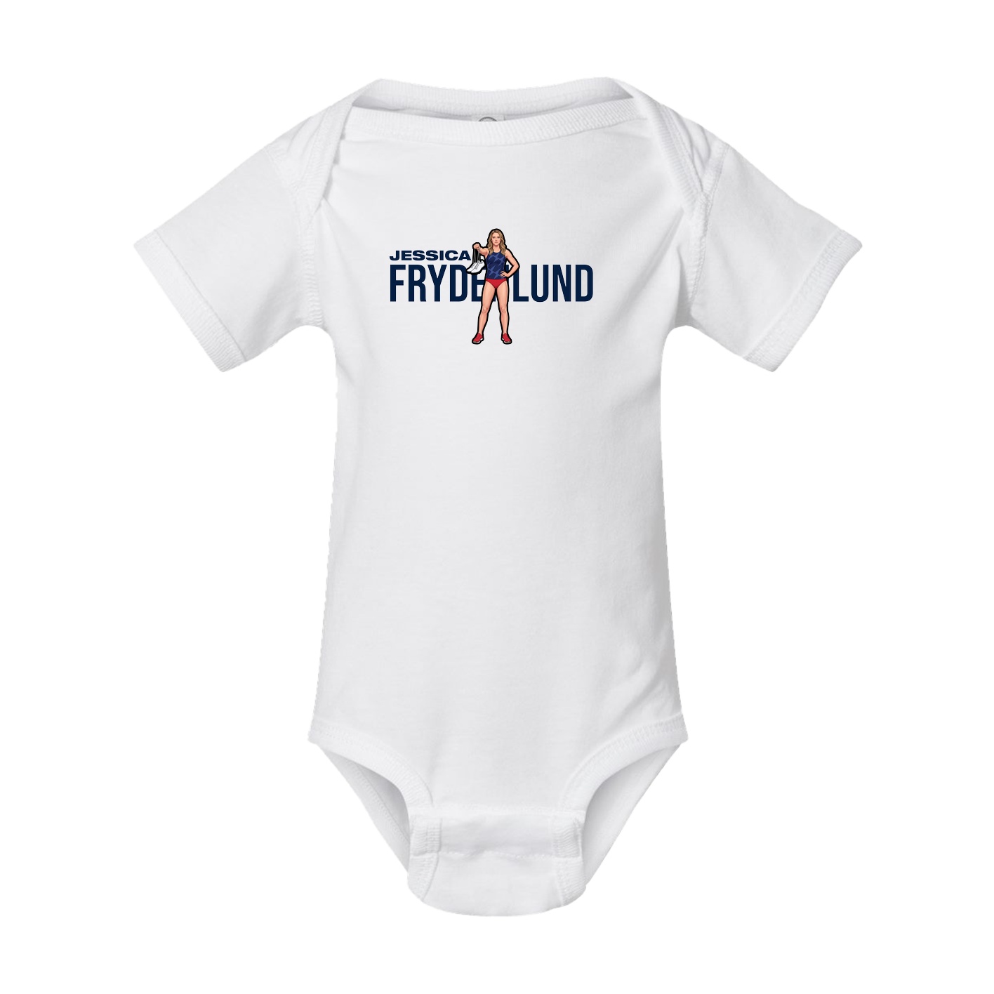 Baby Onesie — Player Name in White