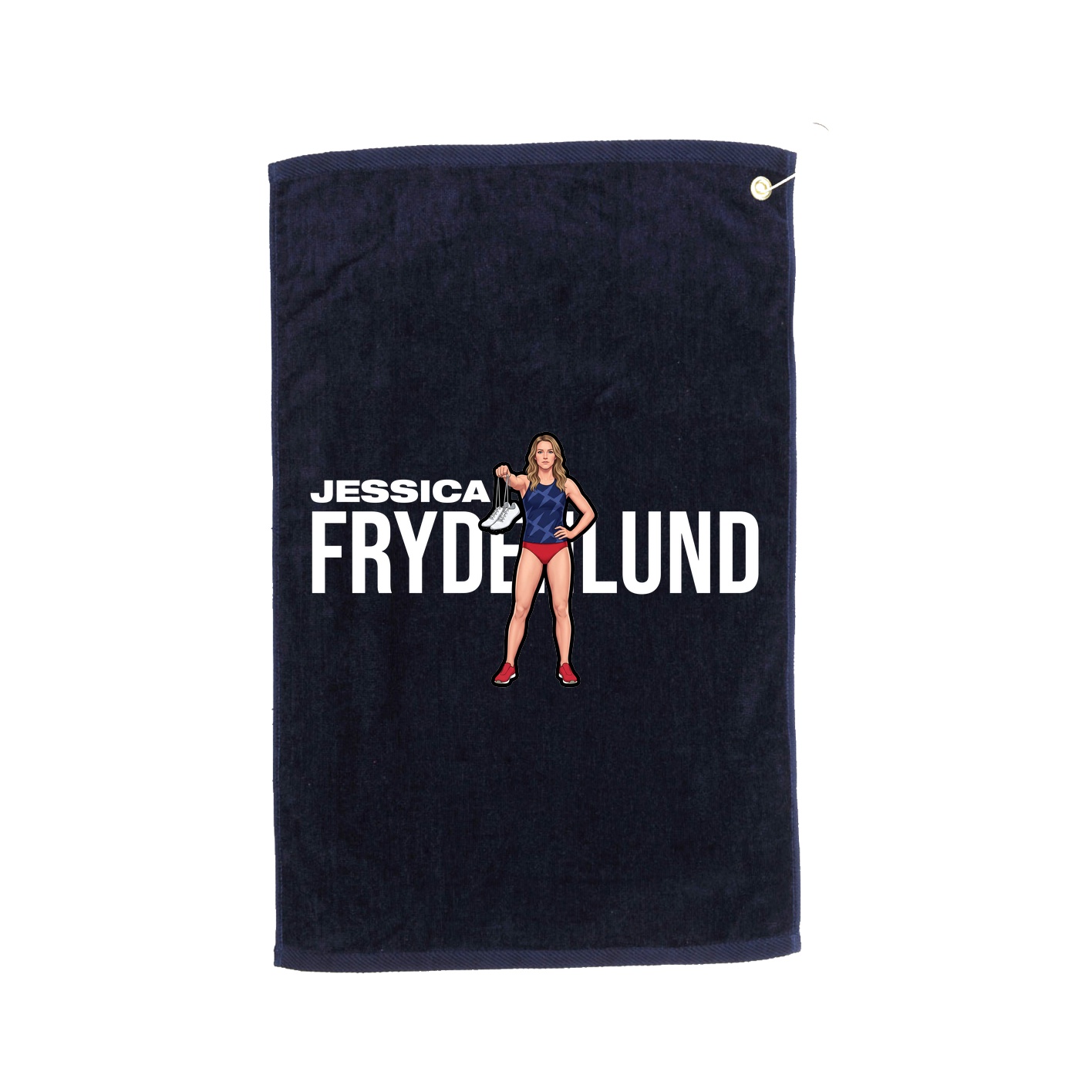 Golf Towel — Player Name in Navy