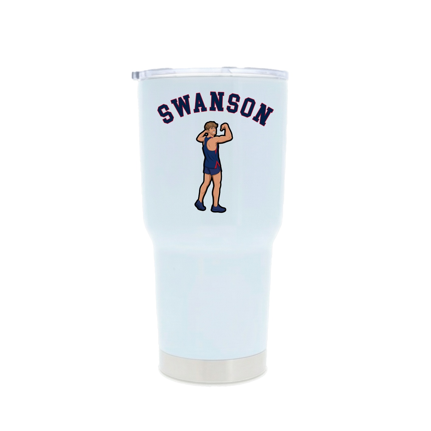30oz Stainless Steel Tumbler — Shirsey Arch in White