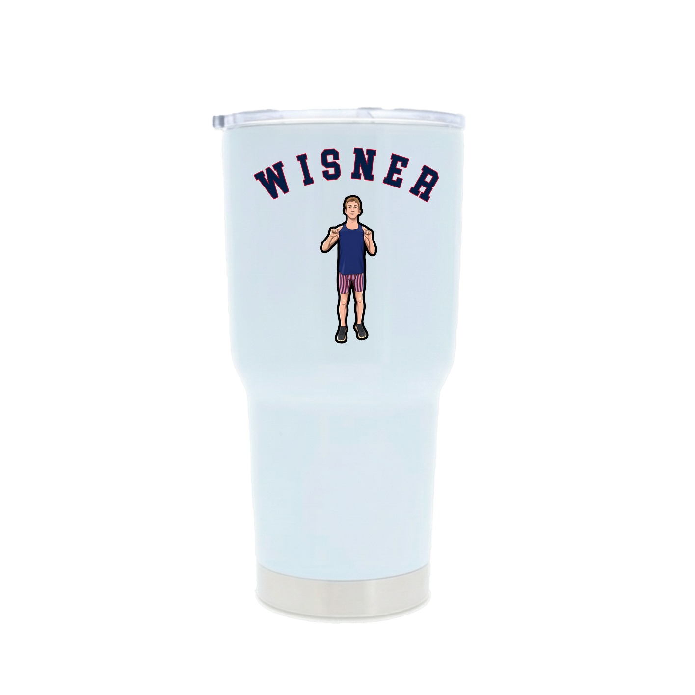 30oz Stainless Steel Tumbler — Shirsey Arch in White