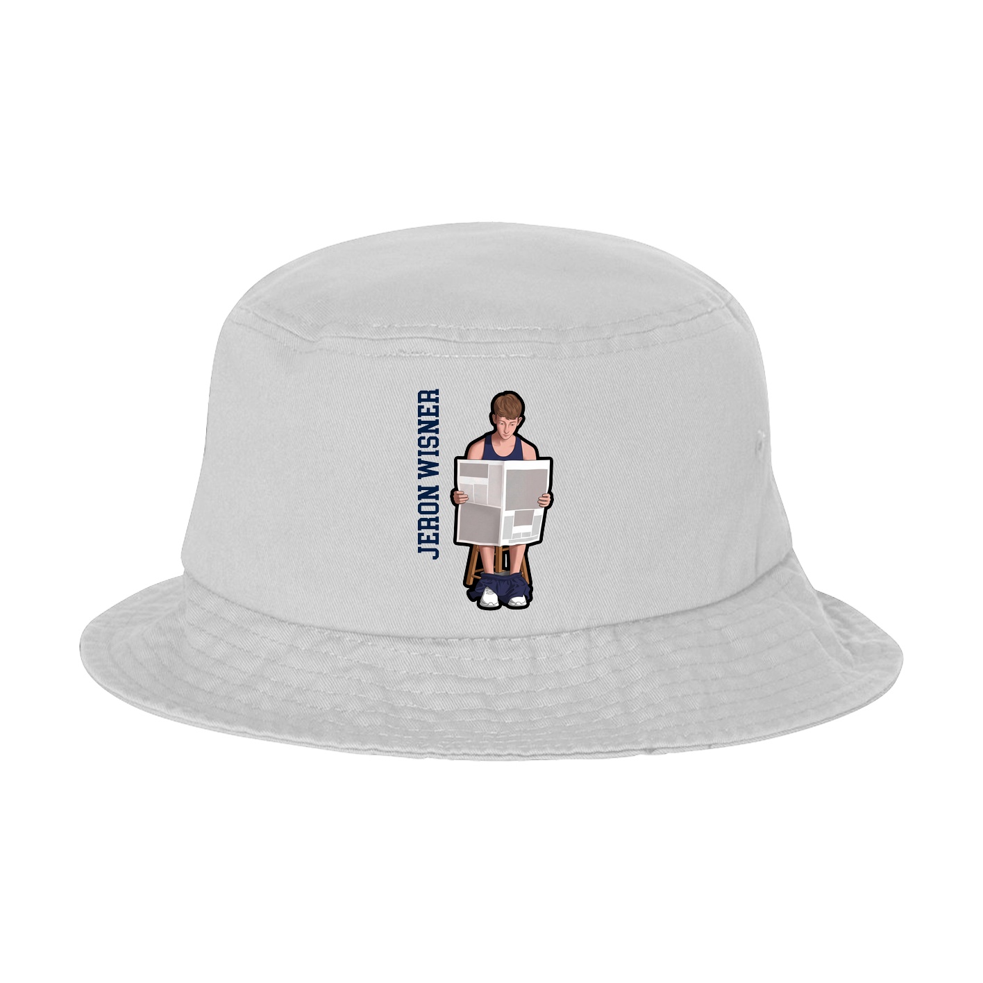 Bucket Cap — Name Vertical in White