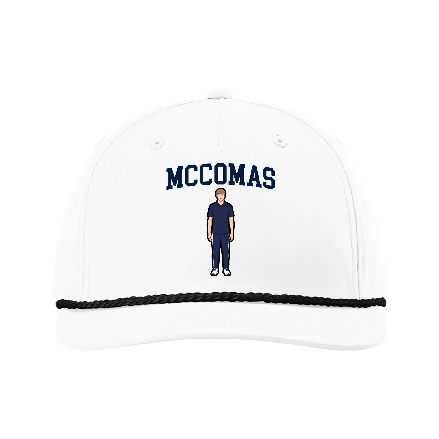Five-Panel Classic Rope Cap — Shirsey in White