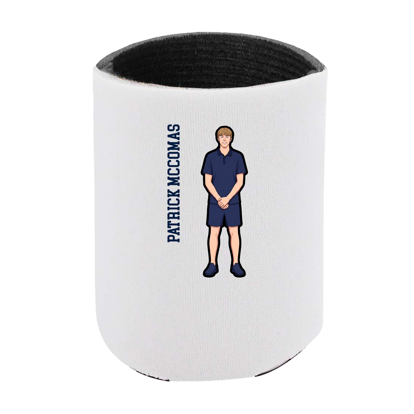Can Holder — Name Vertical in White