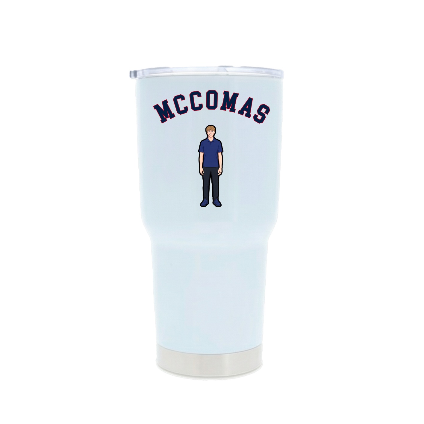 30oz Stainless Steel Tumbler — Shirsey Arch in White