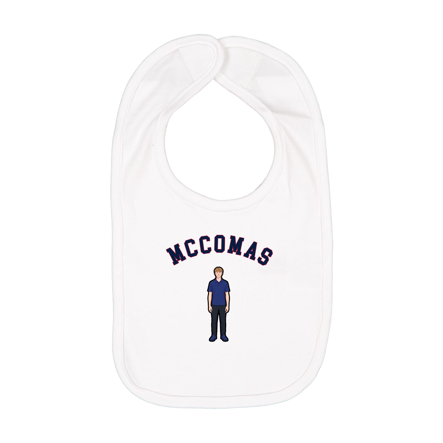 Infant Bib — Shirsey Arch in White