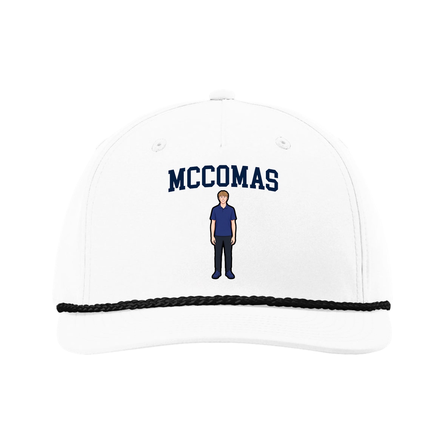 Five-Panel Classic Rope Cap — Shirsey in White