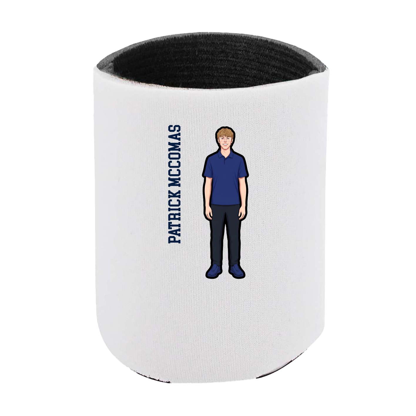 Can Holder — Name Vertical in White