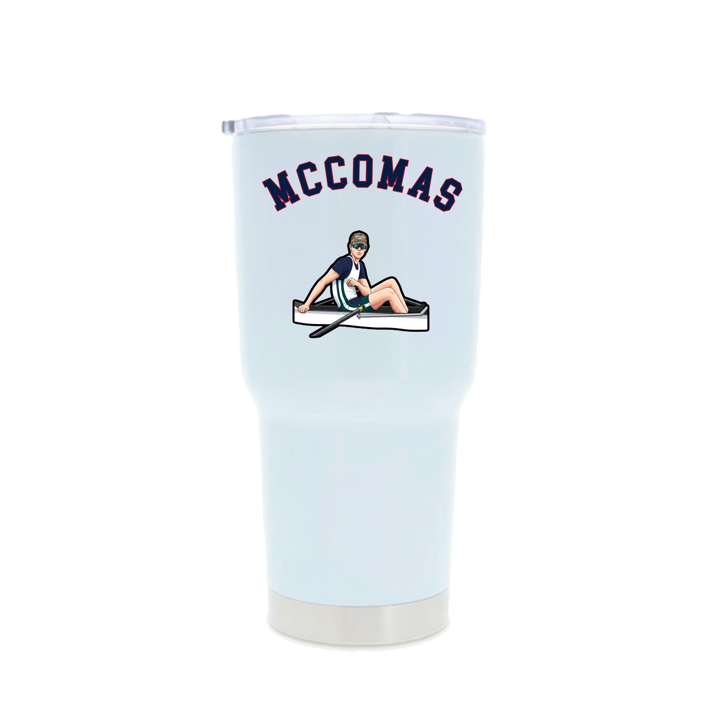 30oz Stainless Steel Tumbler — Shirsey Arch in White