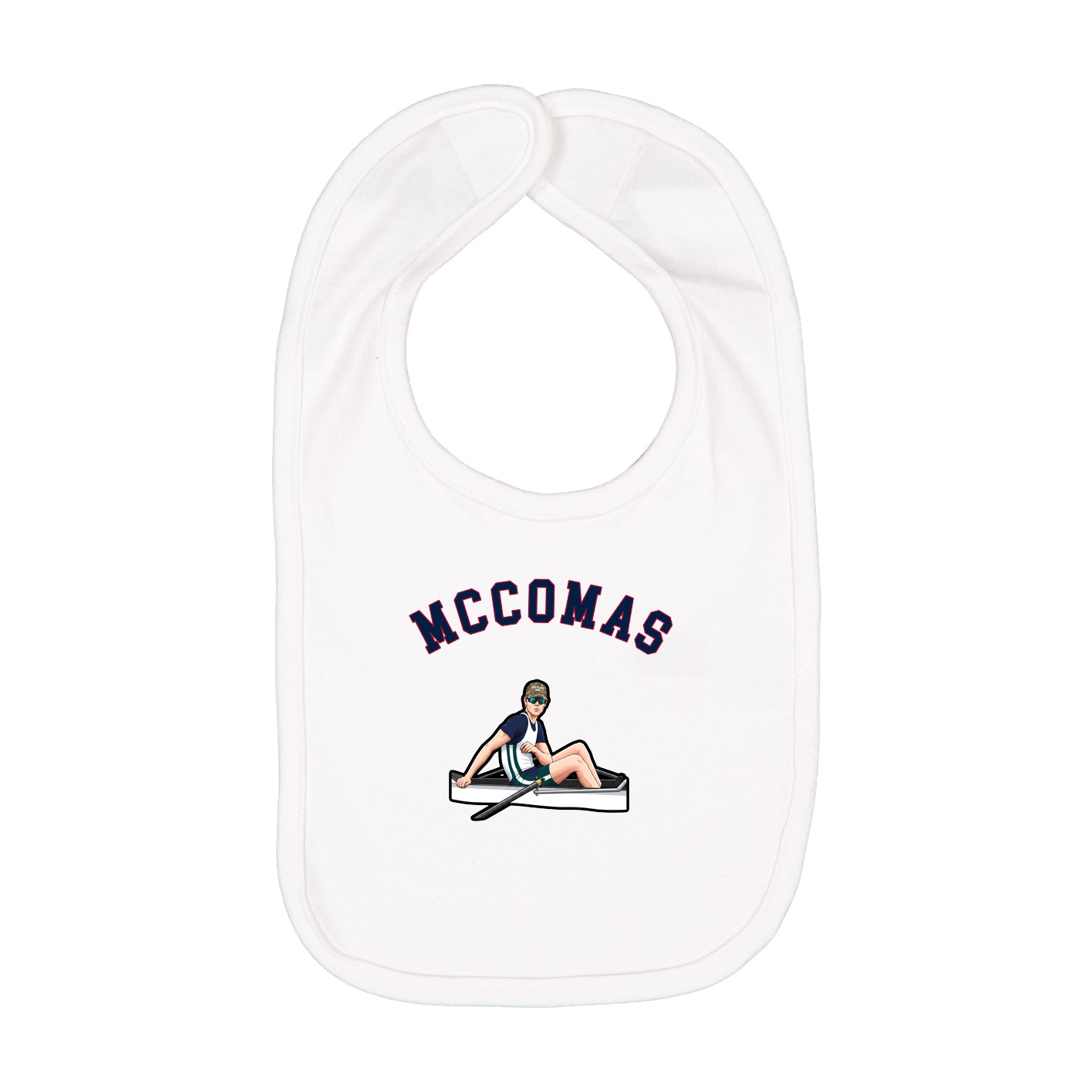 Infant Bib — Shirsey Arch in White