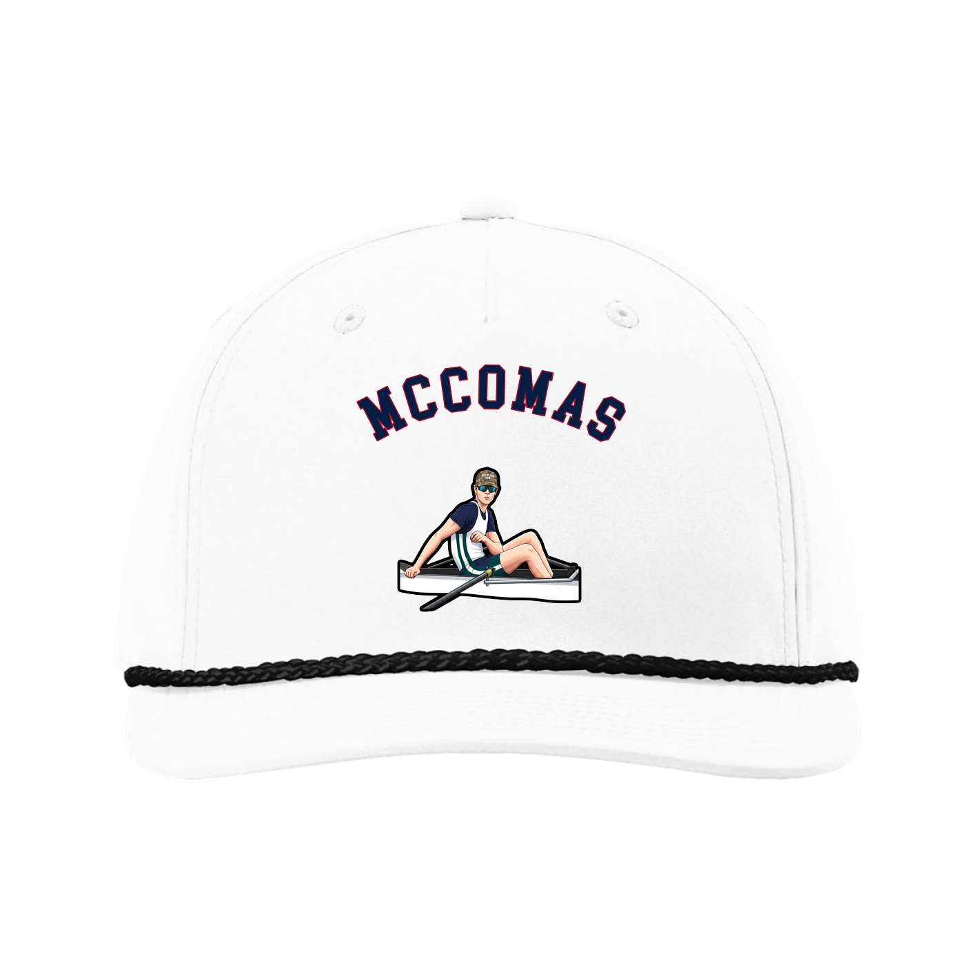 Five-Panel Classic Rope Cap — Shirsey Arch in White