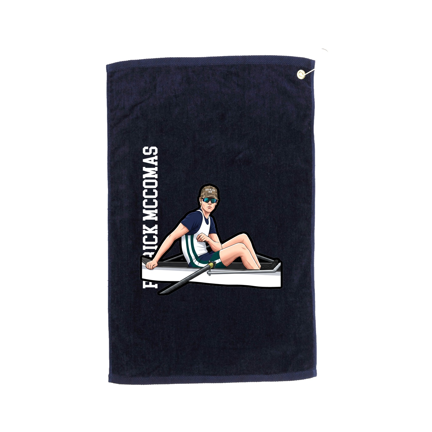 Golf Towel — Name Vertical in Navy