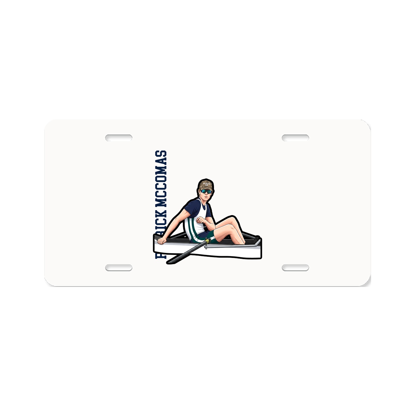 License Plate — Name Vertical in Classic