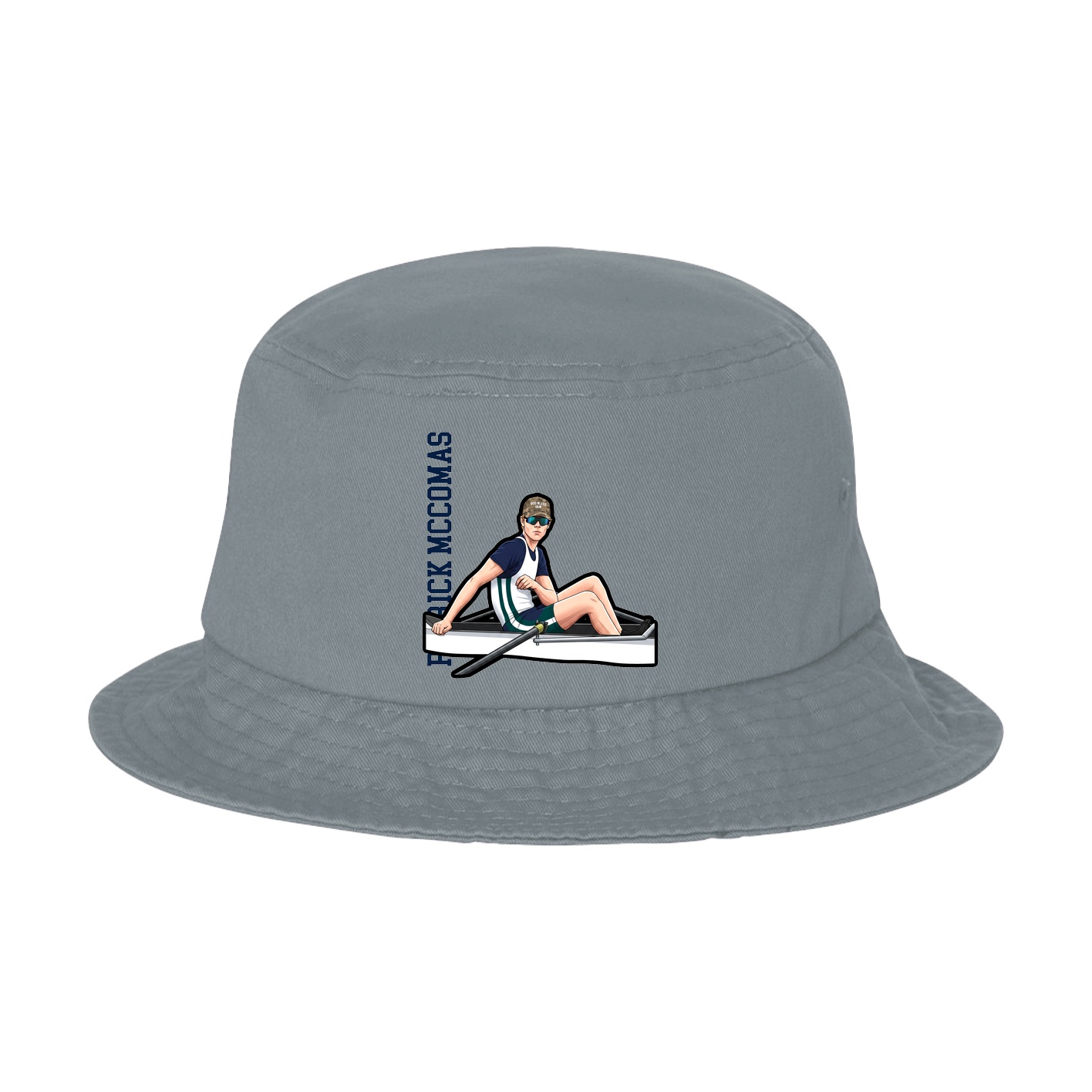 Bucket Cap — Name Vertical in Grey